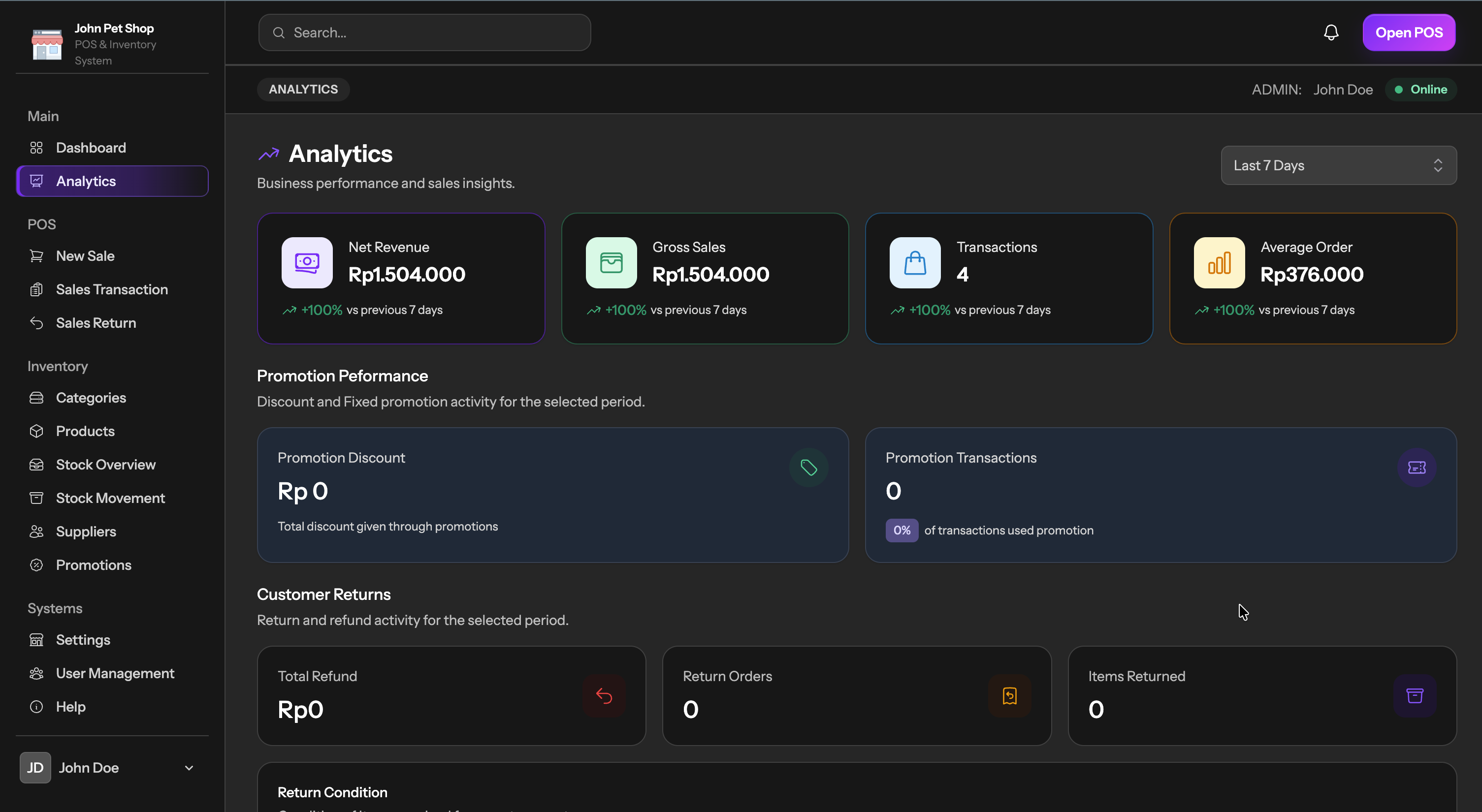 NexaPOS Analytics